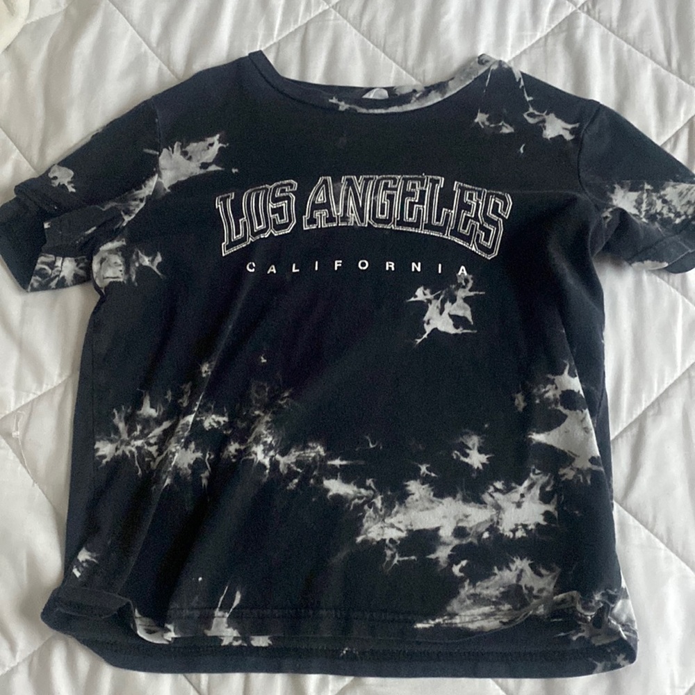 Letter Graphic Tie Dye Shirt